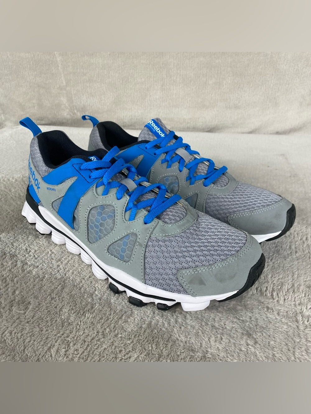 Reebok Hexaffect Run 2.0 MTN Gray Blue Suede Mens Size 9.5 Running Shoes NEW